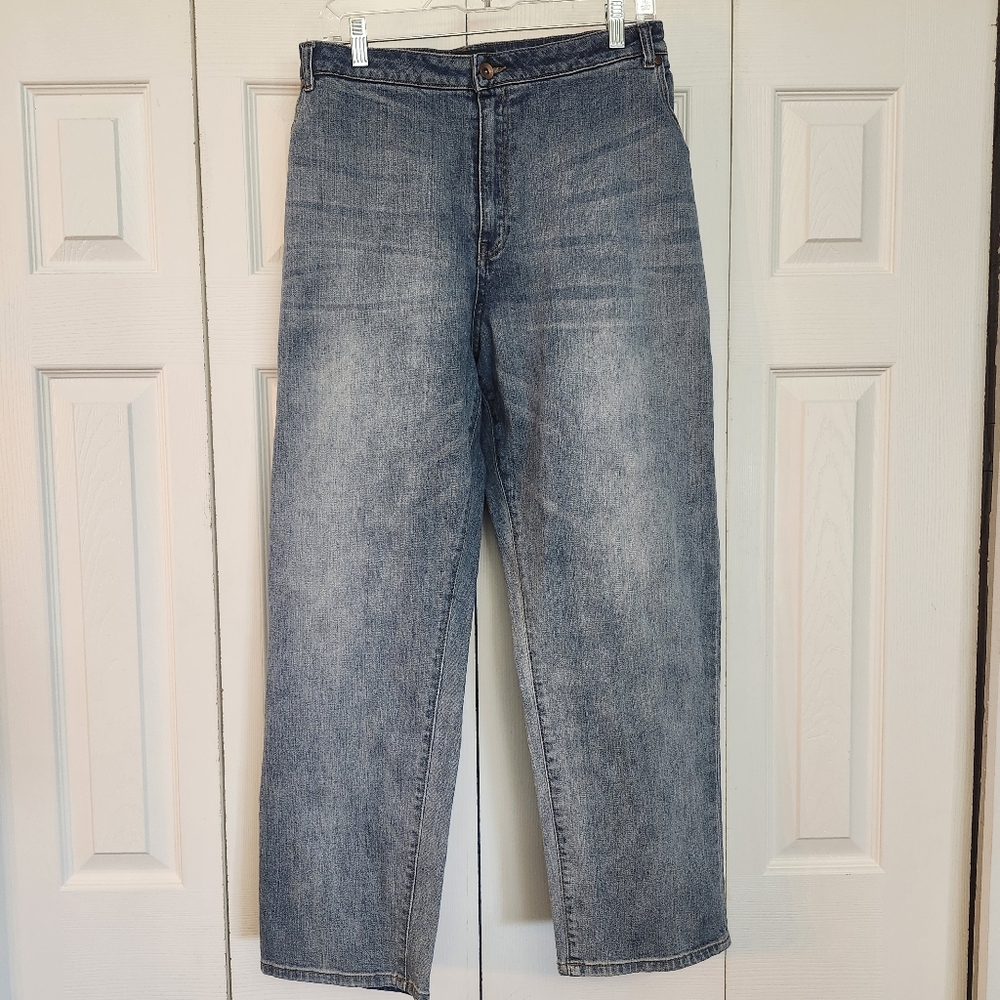 Ellos Five Pocket‎ Medium Wash Taper Leg Jeans Size 26